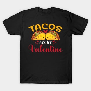 Funny Valentine Tacos Abstract Retro Design T-Shirt